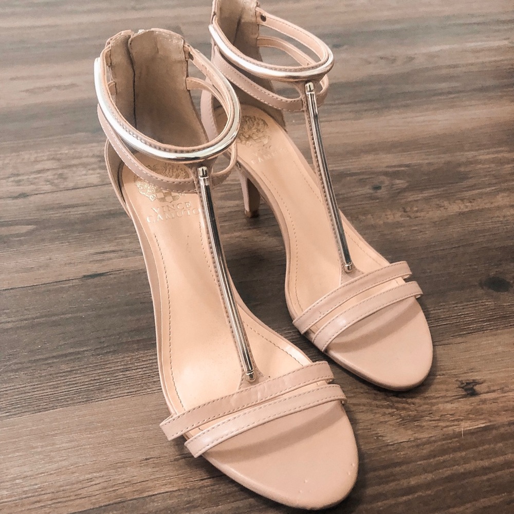 Vince Camuto nude and silver sands.